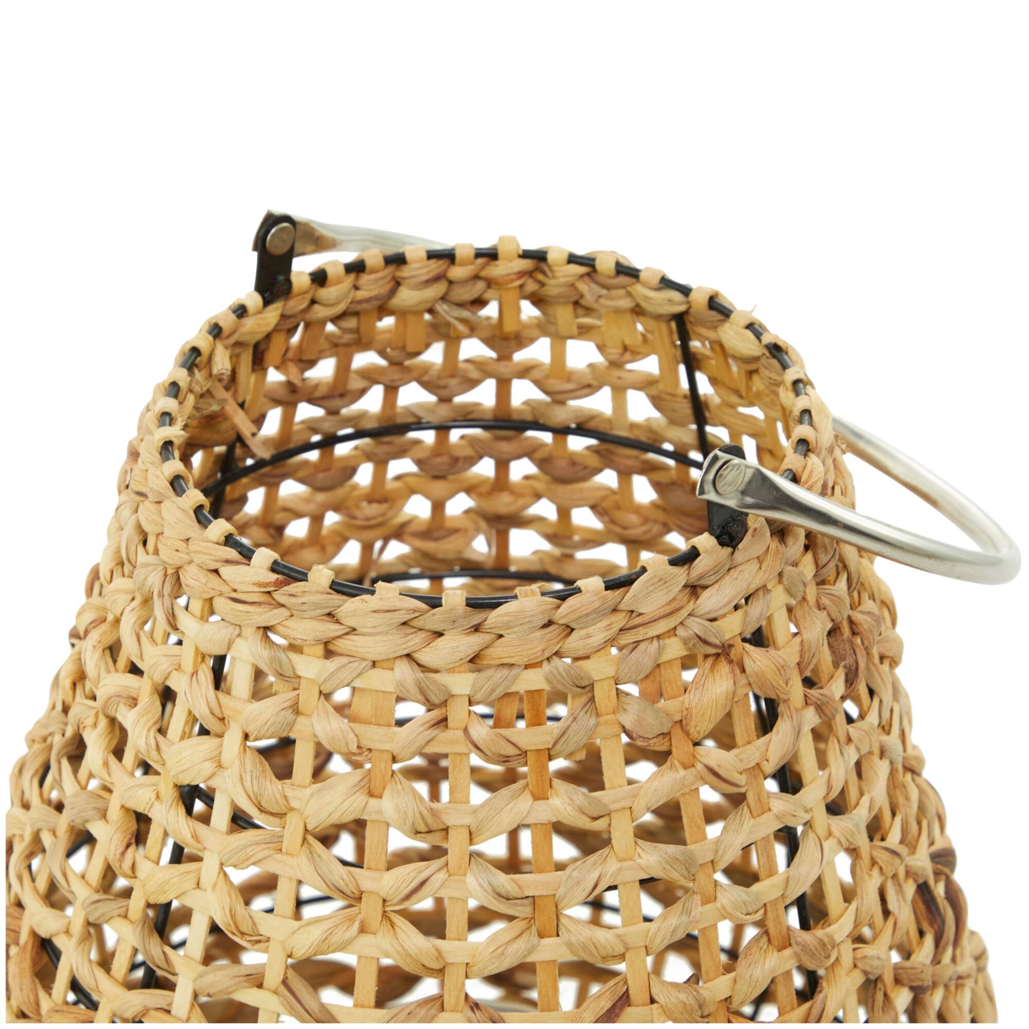 16" Natural Metal Candle Lantern